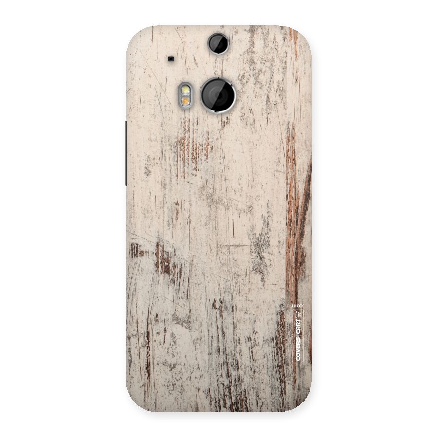 Rugged Wooden Texture Back Case for HTC One M8