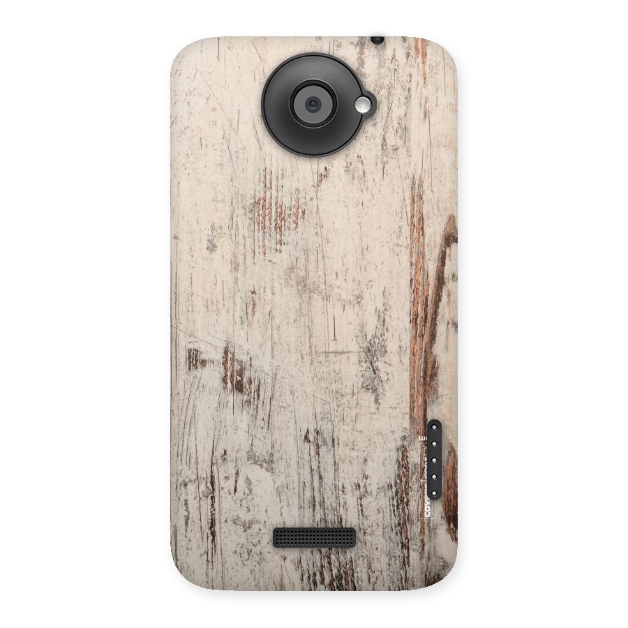 Rugged Wooden Texture Back Case for HTC One X