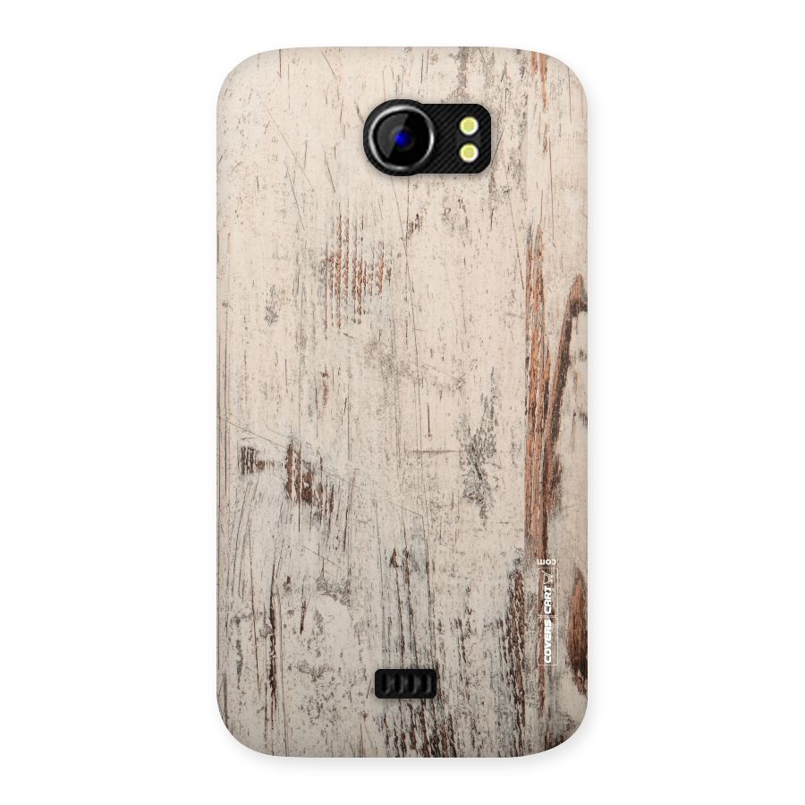 Rugged Wooden Texture Back Case for Micromax Canvas 2 A110