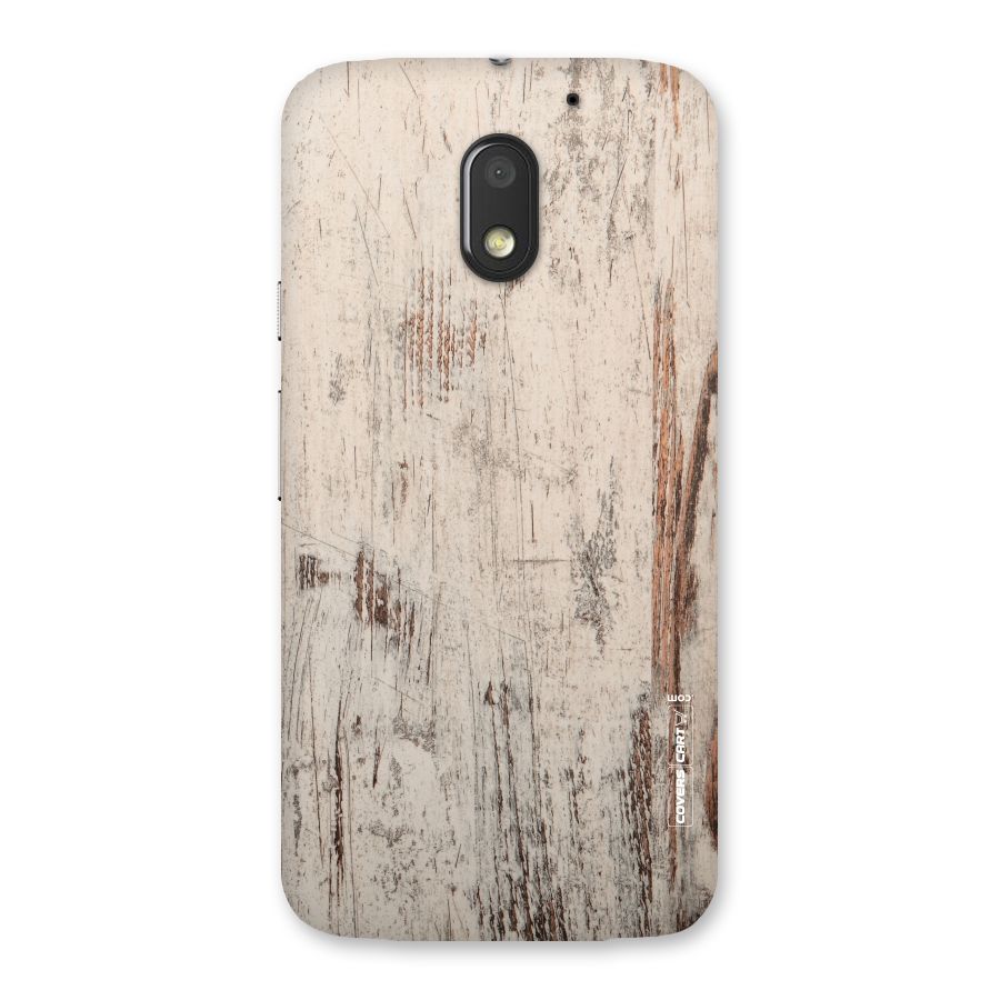 Rugged Wooden Texture Back Case for Moto E3 Power