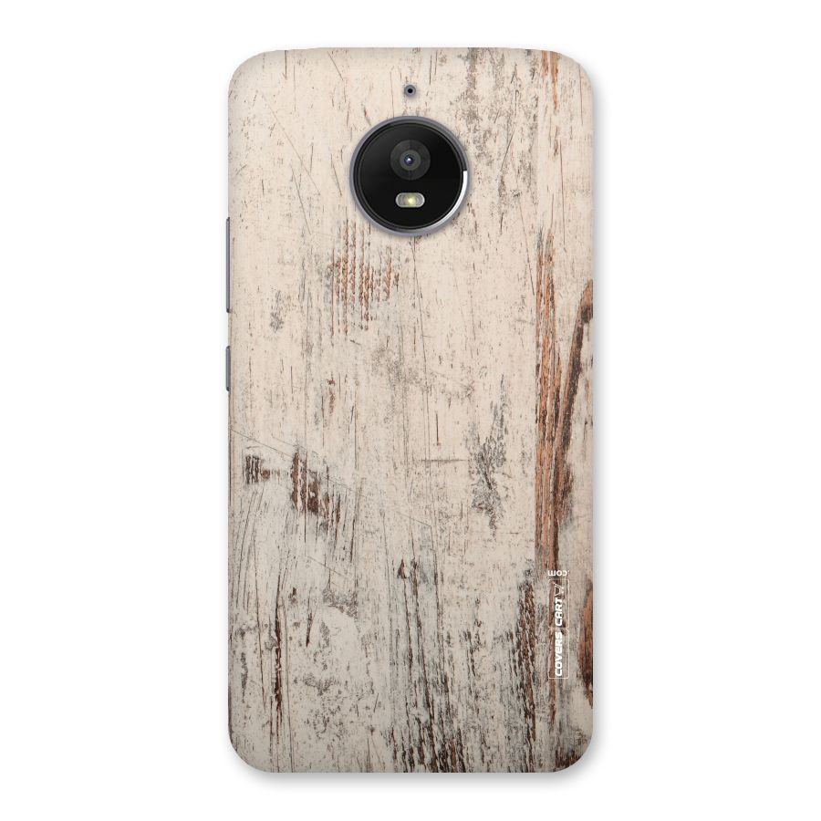 Rugged Wooden Texture Back Case for Moto E4 Plus