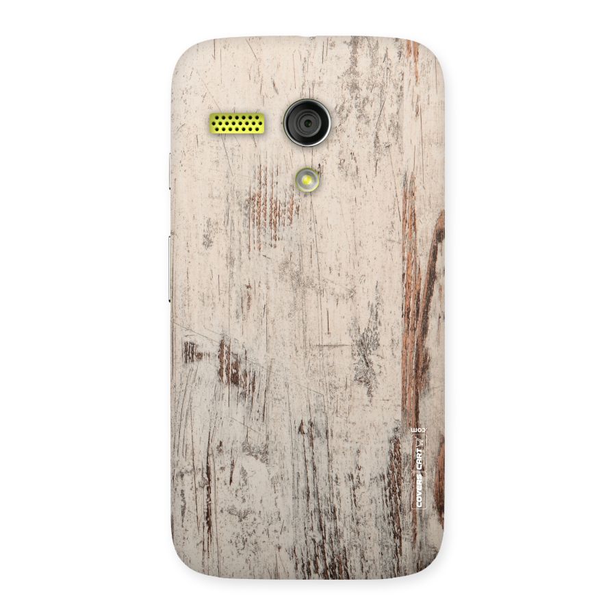 Rugged Wooden Texture Back Case for Moto G