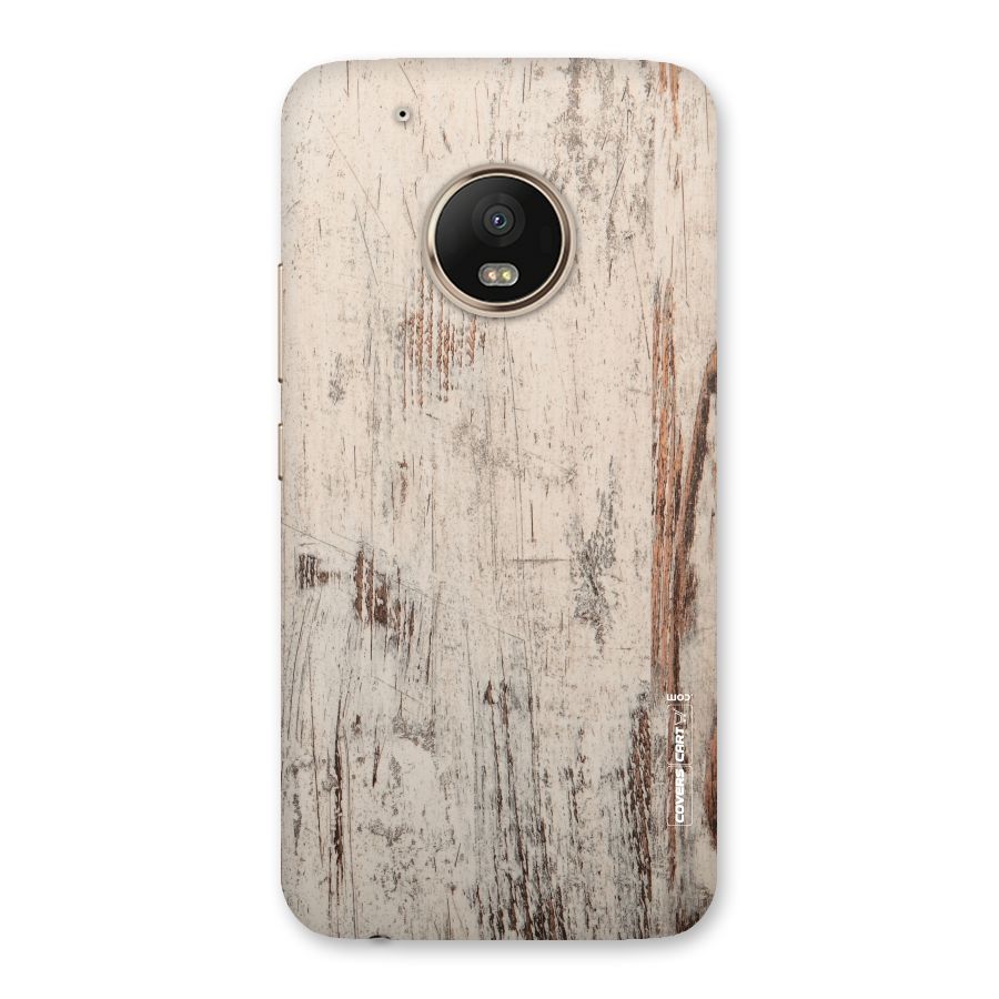 Rugged Wooden Texture Back Case for Moto G5 Plus