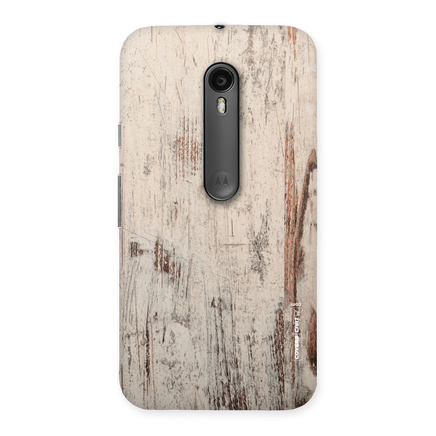 Rugged Wooden Texture Back Case for Moto G Turbo