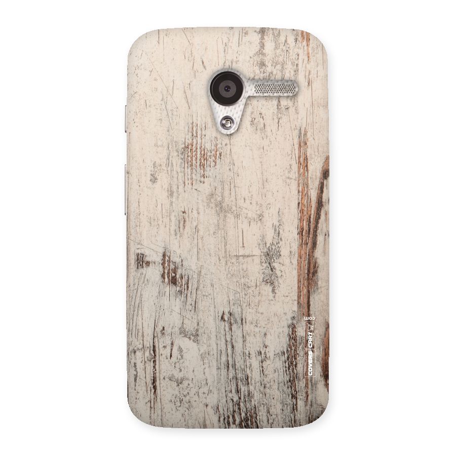 Rugged Wooden Texture Back Case for Moto X