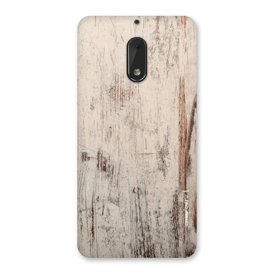 Rugged Wooden Texture Back Case for Nokia 6