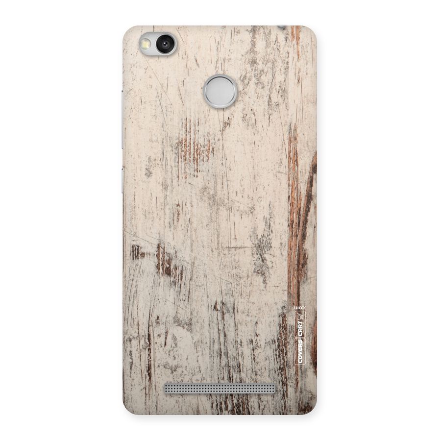 Rugged Wooden Texture Back Case for Redmi 3S Prime