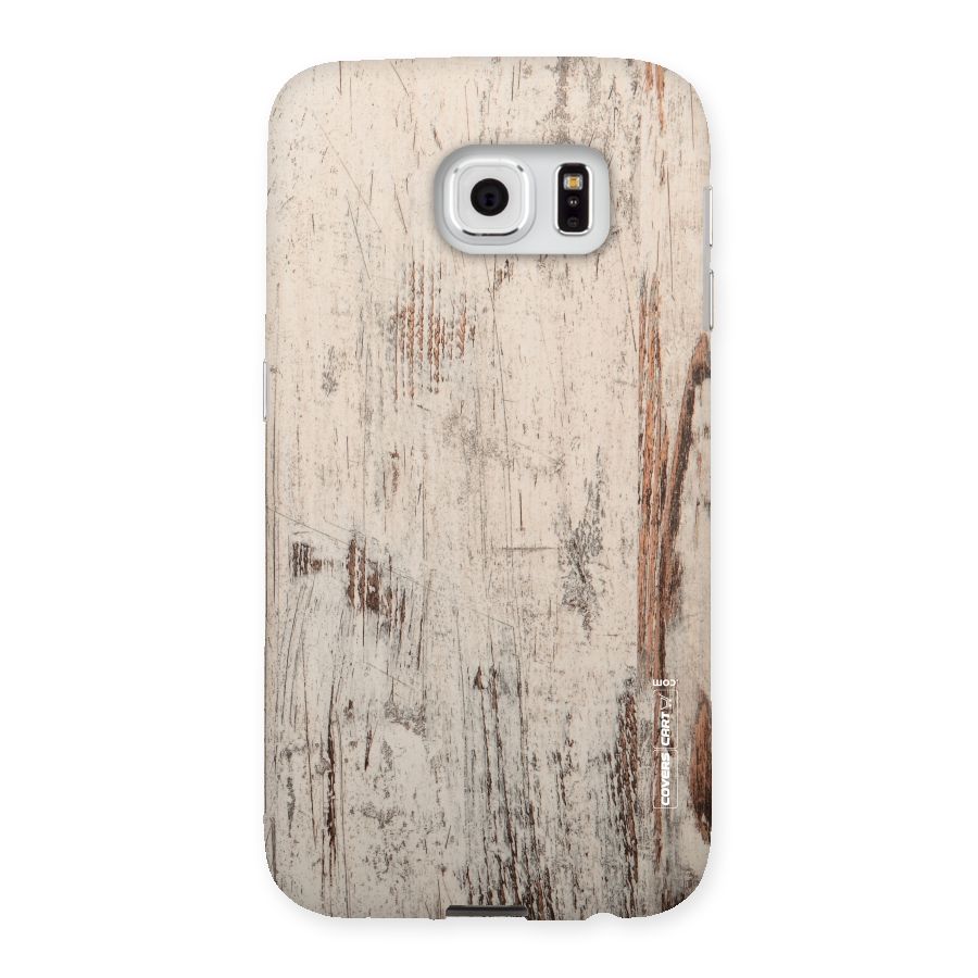 Rugged Wooden Texture Back Case for Samsung Galaxy S6