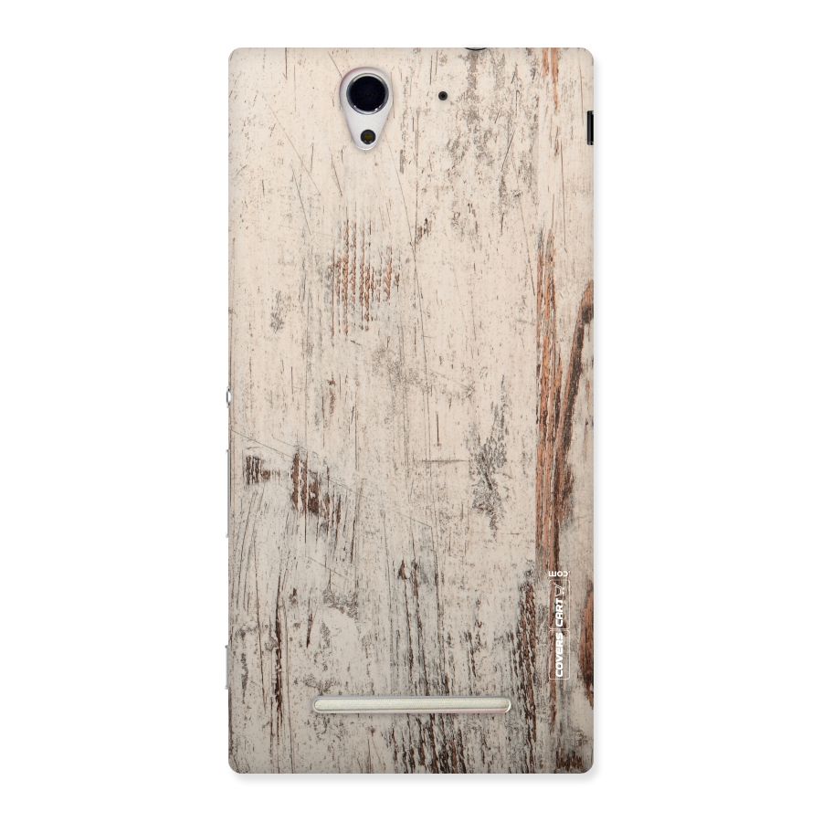 Rugged Wooden Texture Back Case for Sony Xperia C3