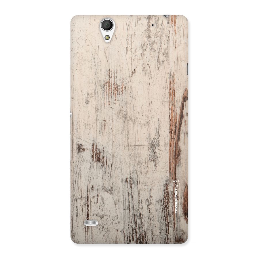 Rugged Wooden Texture Back Case for Sony Xperia C4