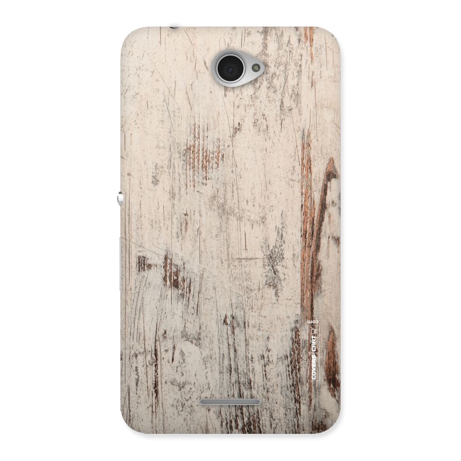 Rugged Wooden Texture Back Case for Sony Xperia E4