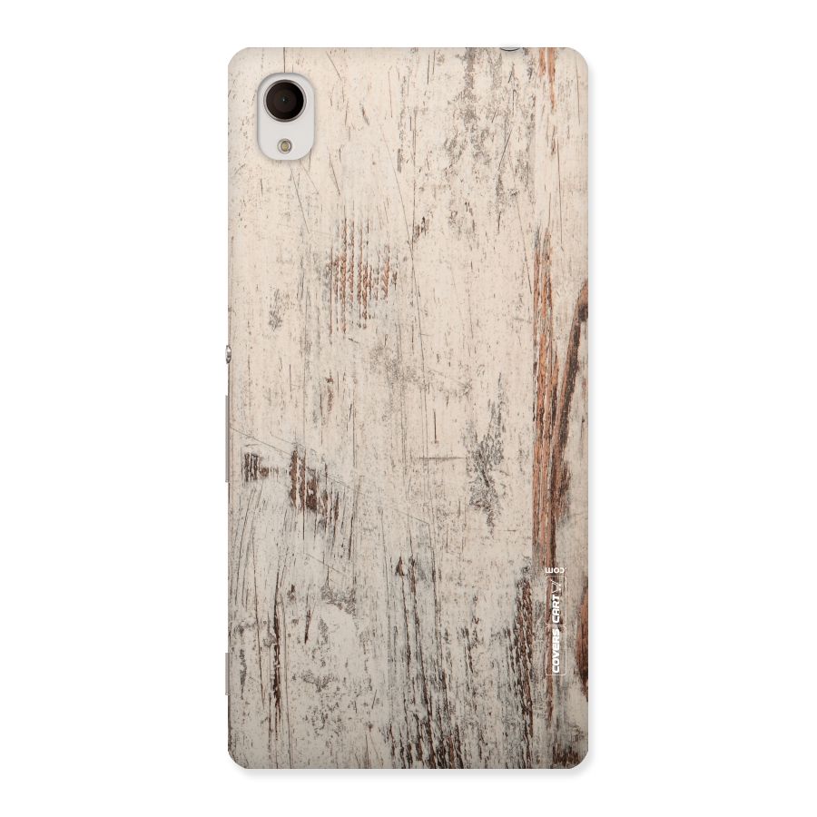 Rugged Wooden Texture Back Case for Sony Xperia M4