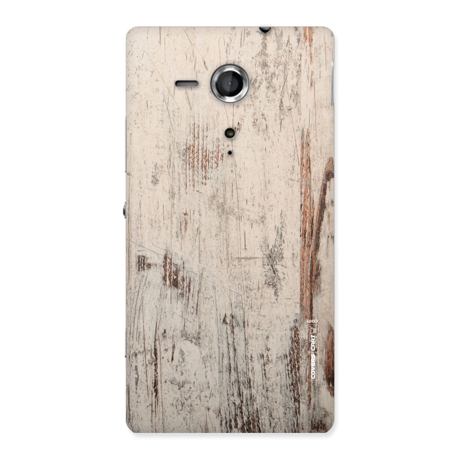 Rugged Wooden Texture Back Case for Sony Xperia SP