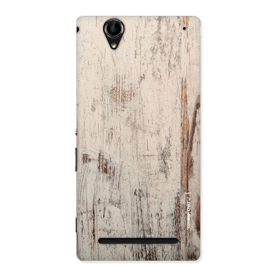 Rugged Wooden Texture Back Case for Sony Xperia T2