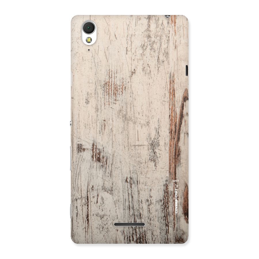 Rugged Wooden Texture Back Case for Sony Xperia T3