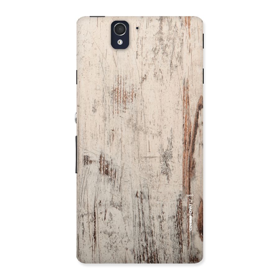 Rugged Wooden Texture Back Case for Sony Xperia Z
