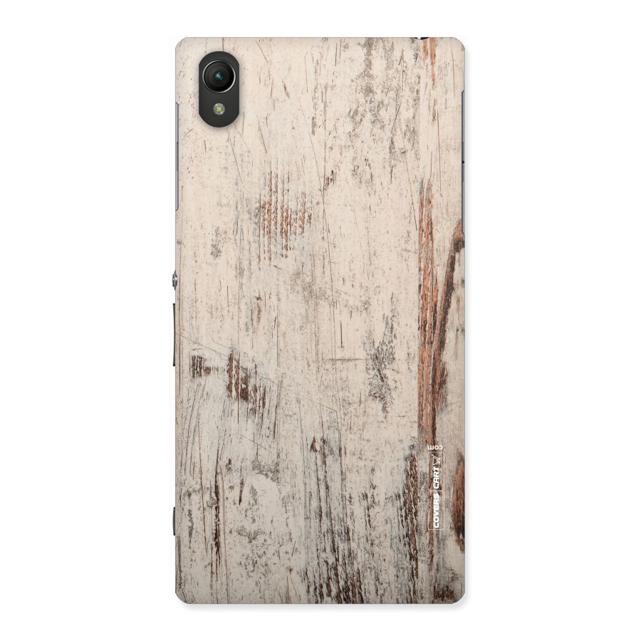 Rugged Wooden Texture Back Case for Sony Xperia Z1