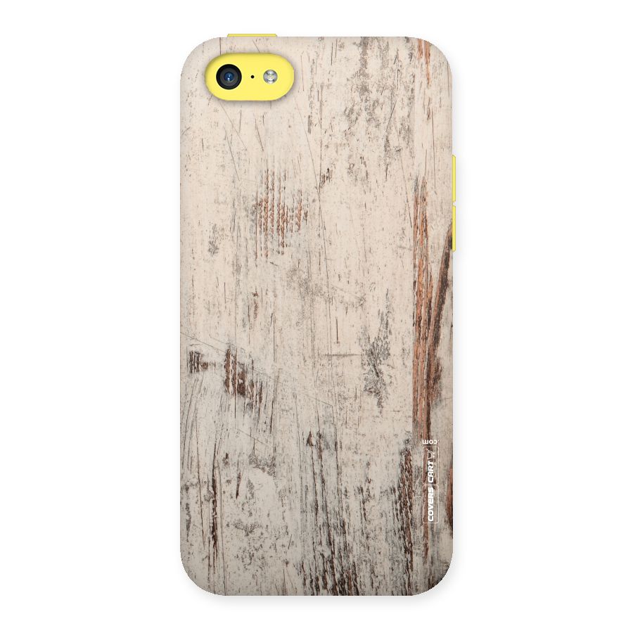 Rugged Wooden Texture Back Case for iPhone 5C