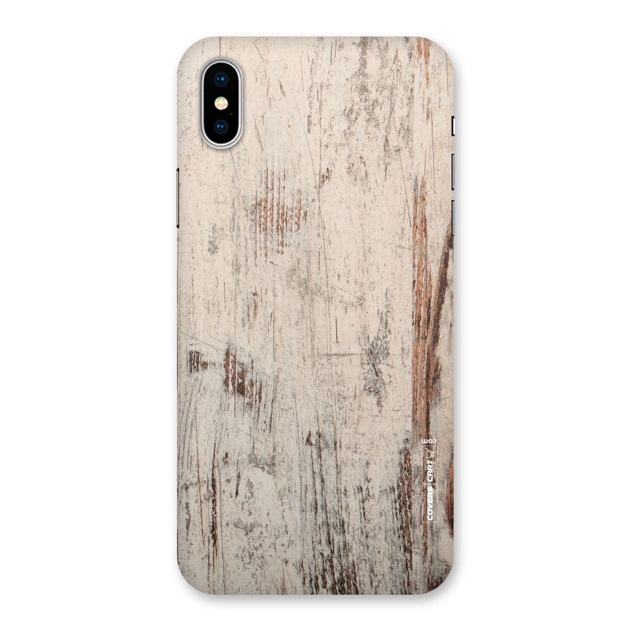 Rugged Wooden Texture Back Case for iPhone X