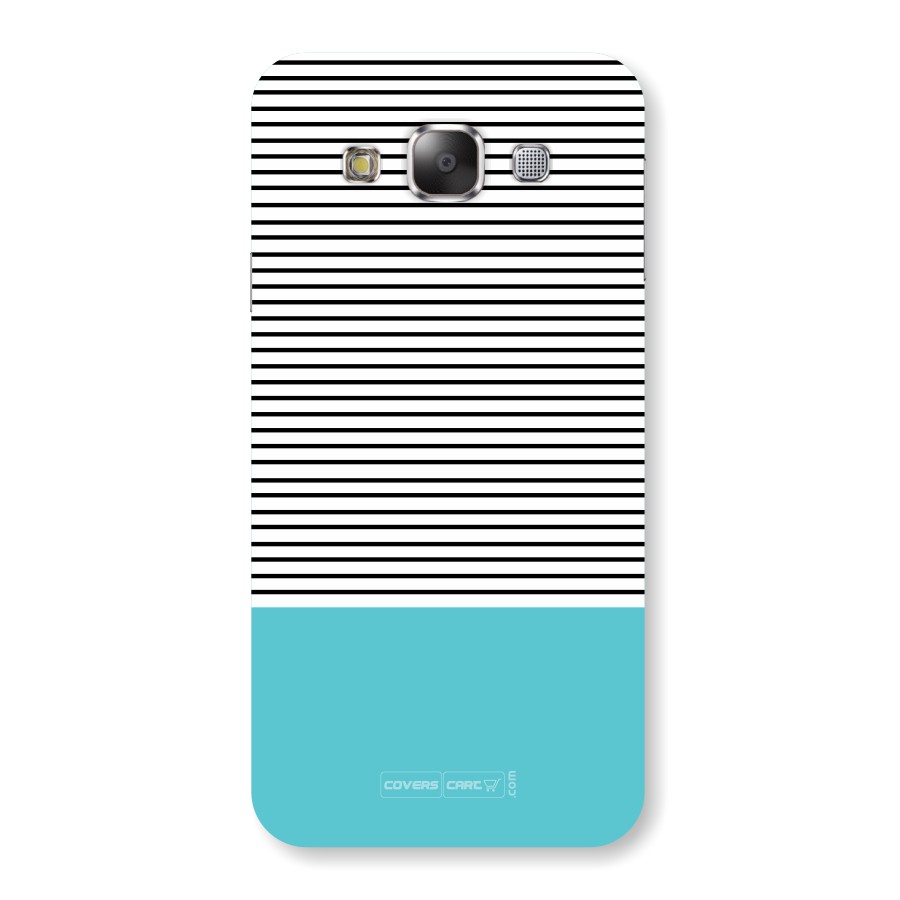 Deep Sky Blue Stripes Back Case for Samsung Galaxy E5