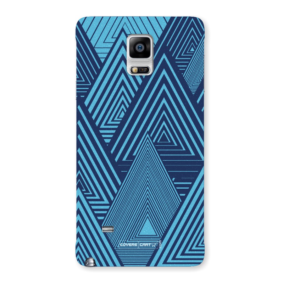 Geometric Blue Print Back Case for Samsung Galaxy Note 4