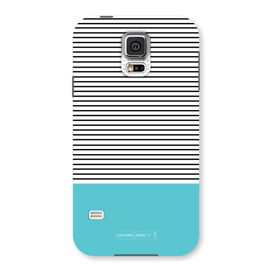 Deep Sky Blue Stripes Back Case for Samsung Galaxy S5