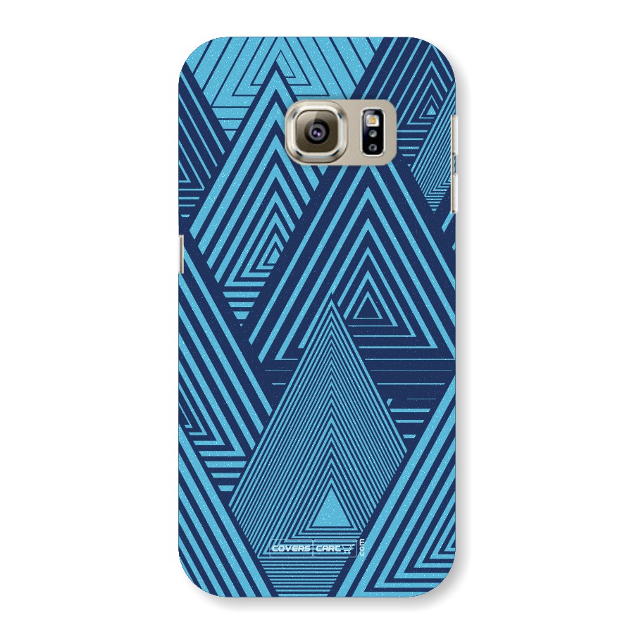 Geometric Blue Print Back Case for Samsung Galaxy S6 Edge