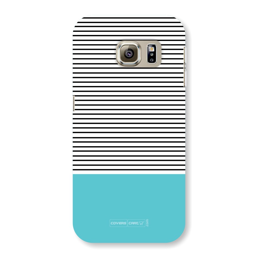 Deep Sky Blue Stripes Back Case for Samsung Galaxy S6 Edge