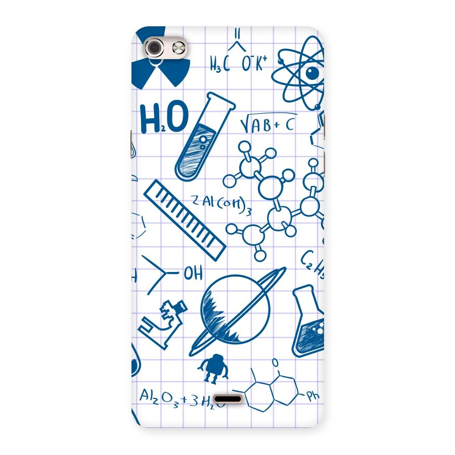 Science Notebook Back Case for Micromax Canvas Silver 5