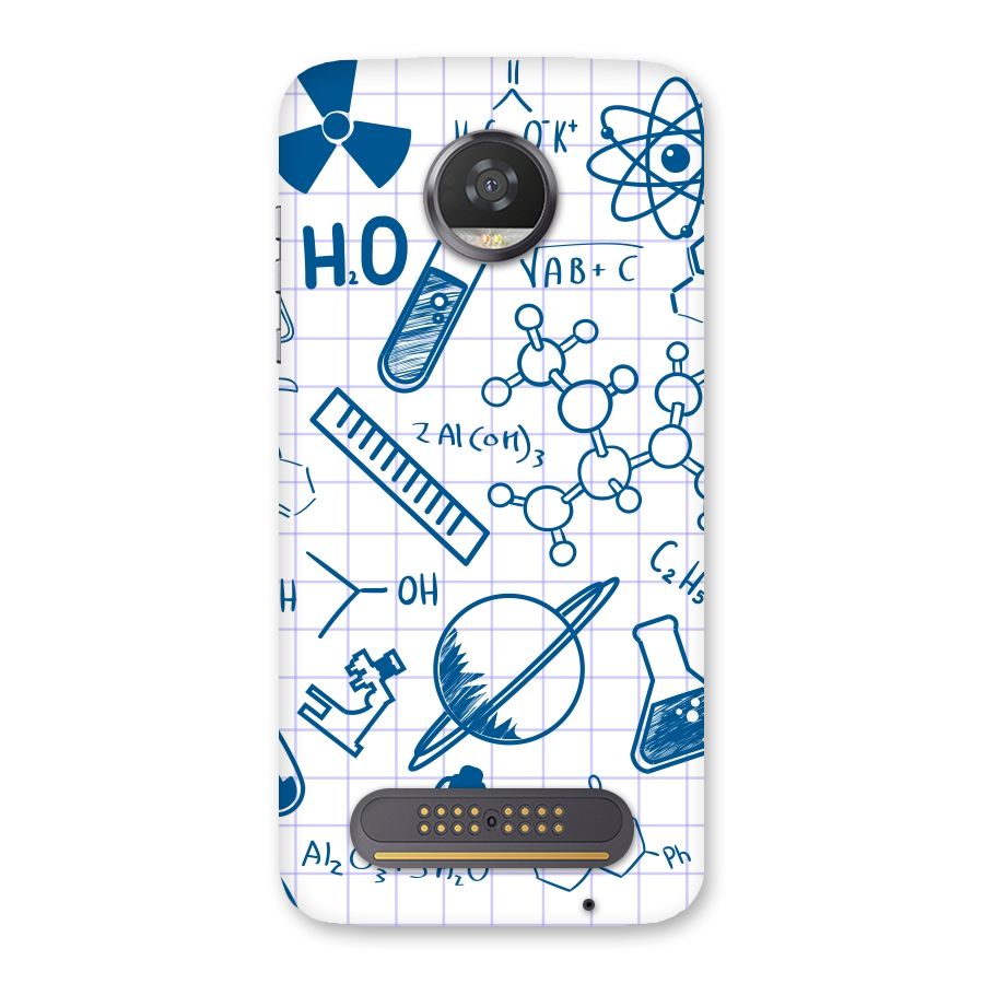 Science Notebook Back Case for Moto Z2 Play