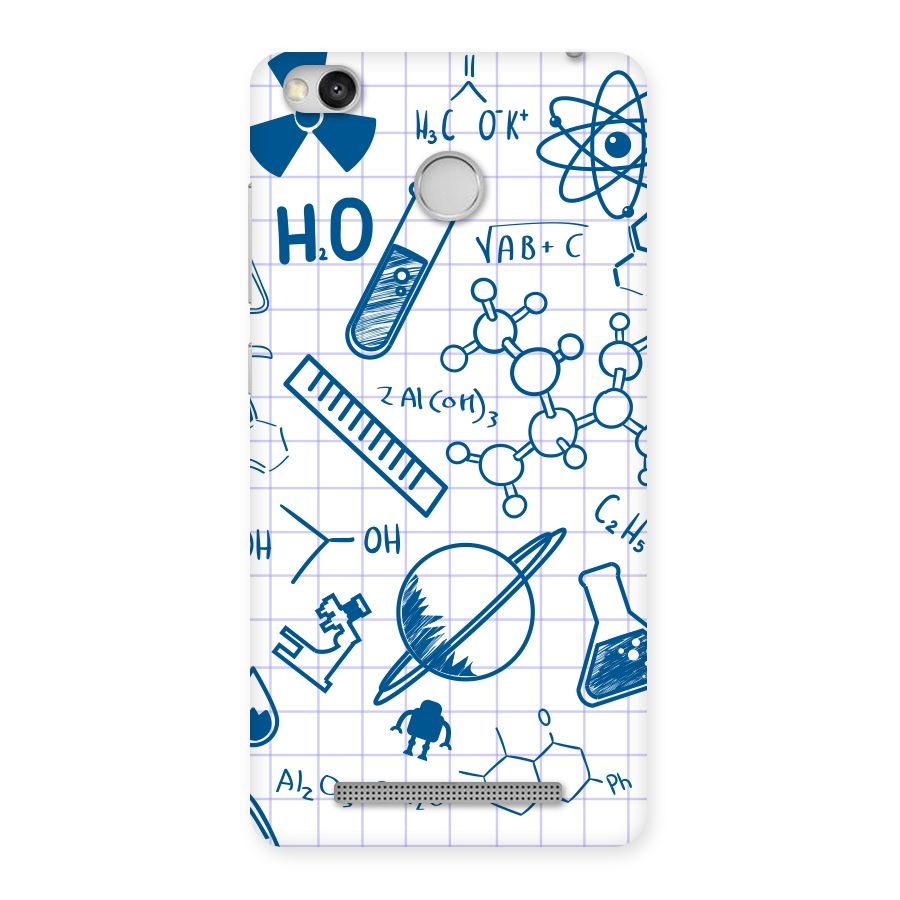 Science Notebook Back Case for Redmi 3S Prime
