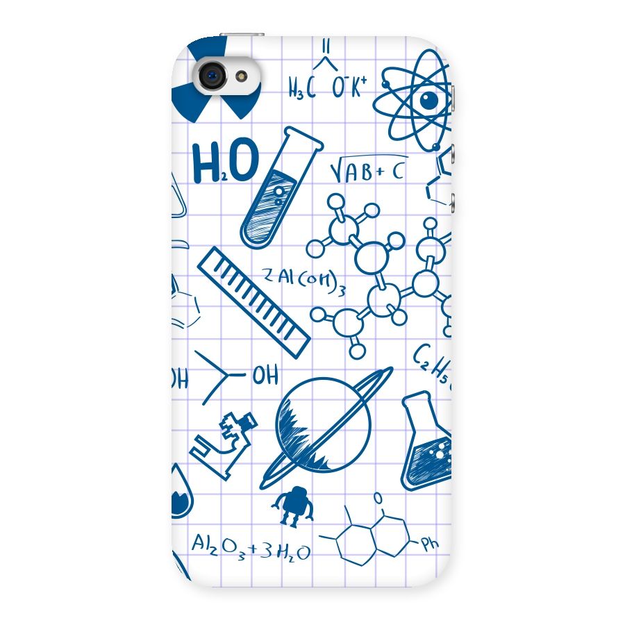Science Notebook Back Case for iPhone 4 4s