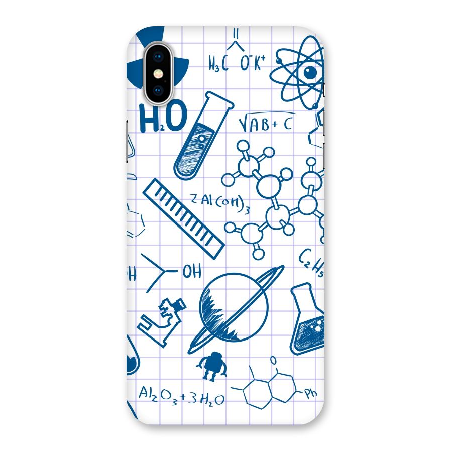 Science Notebook Back Case for iPhone X