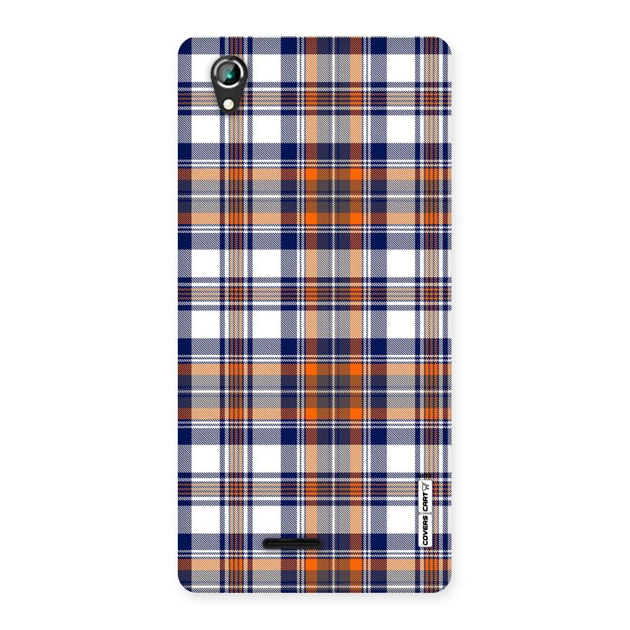 Shades Of Check Back Case for Lava Iris 800
