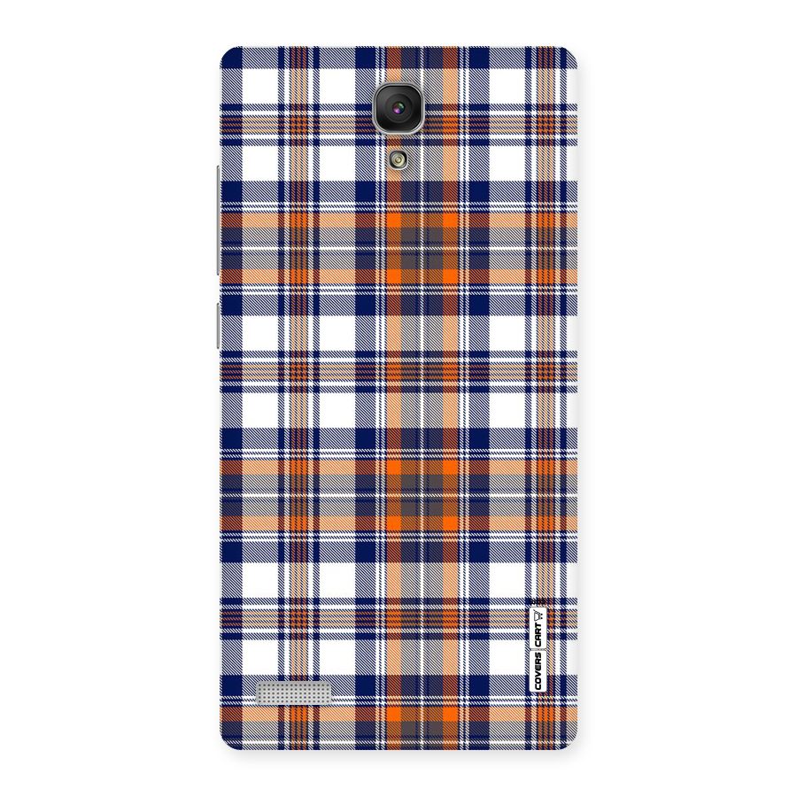 Shades Of Check Back Case for Redmi Note