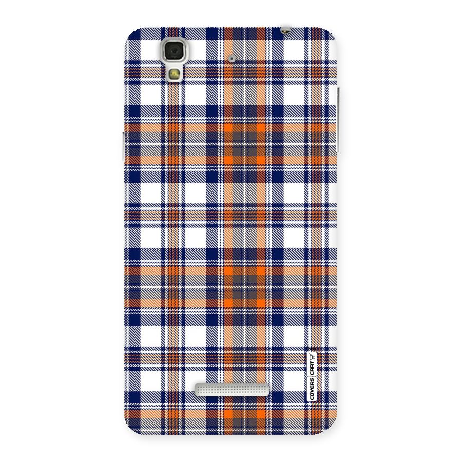 Shades Of Check Back Case for Yu Yureka