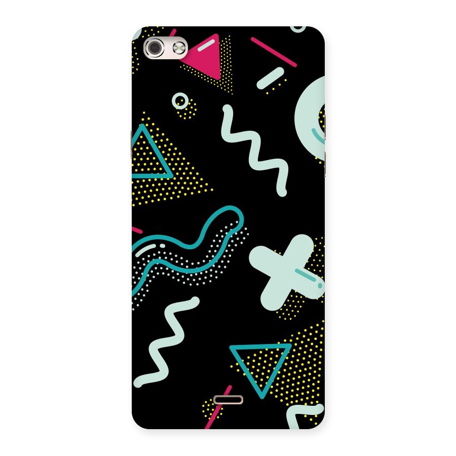 Shapes Pattern Back Case for Micromax Canvas Silver 5