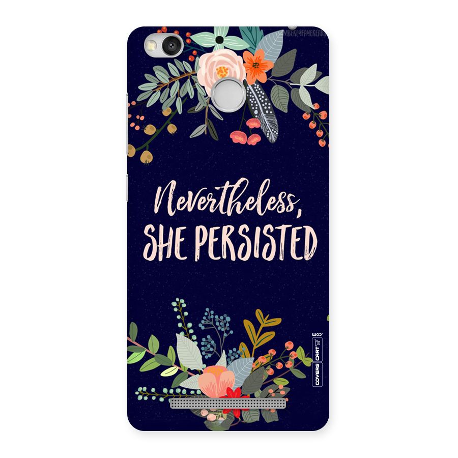 She Persisted Back Case for Redmi 3S Prime