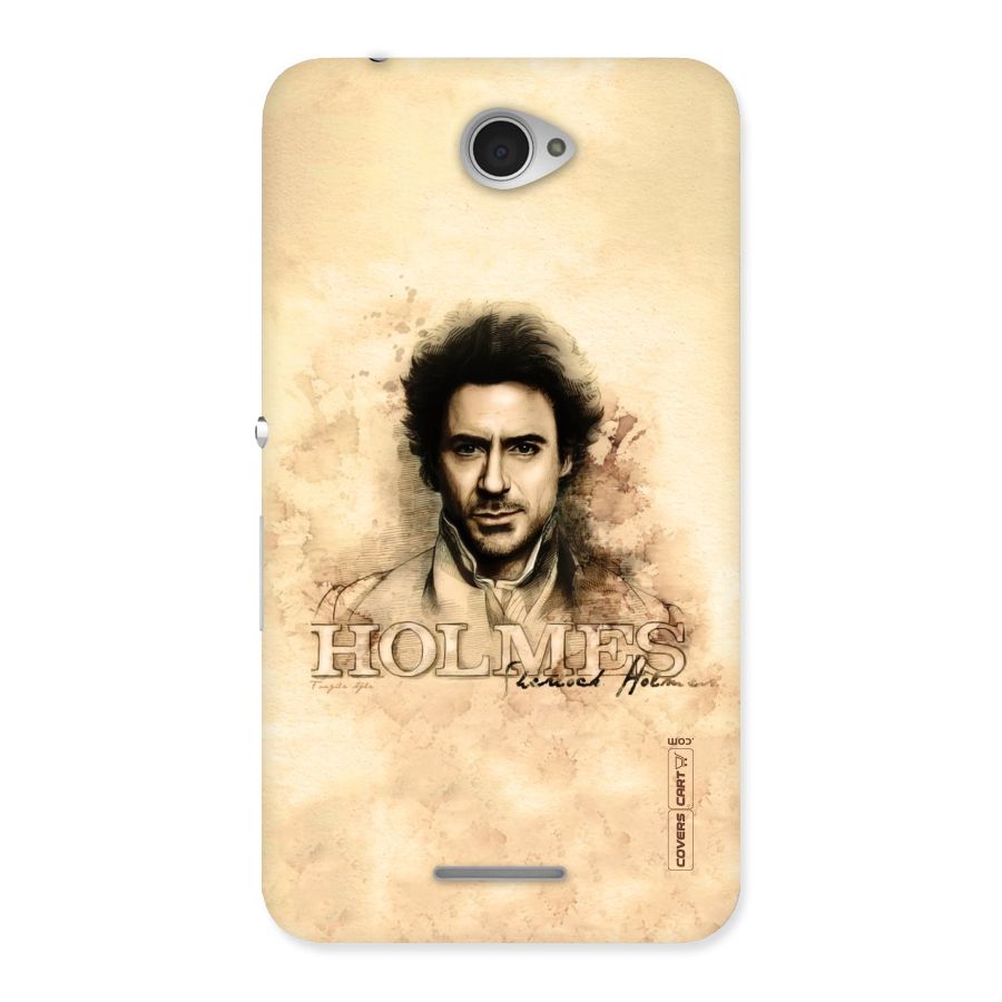 Sherlock Holmes Fan Art Back Case for Sony Xperia E4