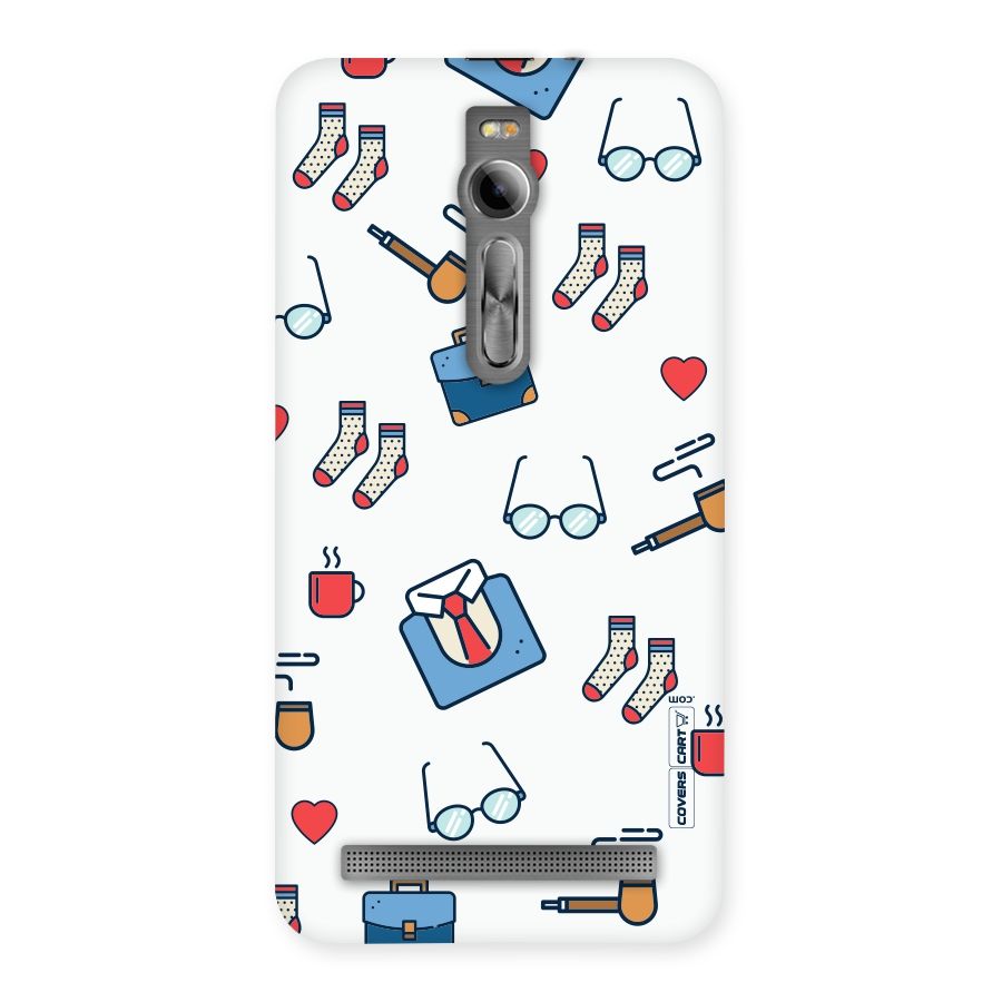 Shirt Spectacles Pattern Back Case for Asus Zenfone 2