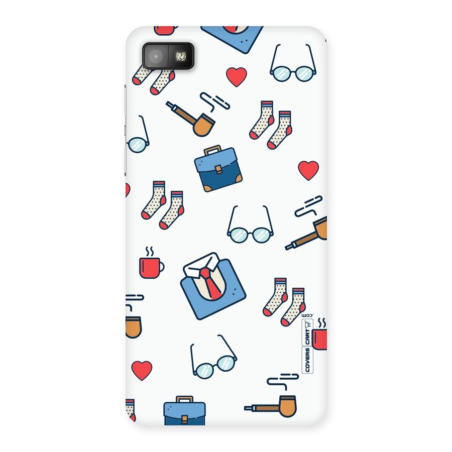 Shirt Spectacles Pattern Back Case for Blackberry Z10