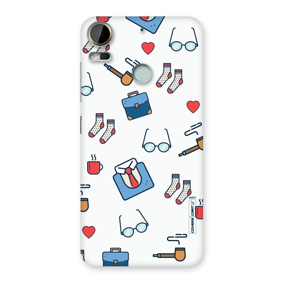 Shirt Spectacles Pattern Back Case for Desire 10 Pro
