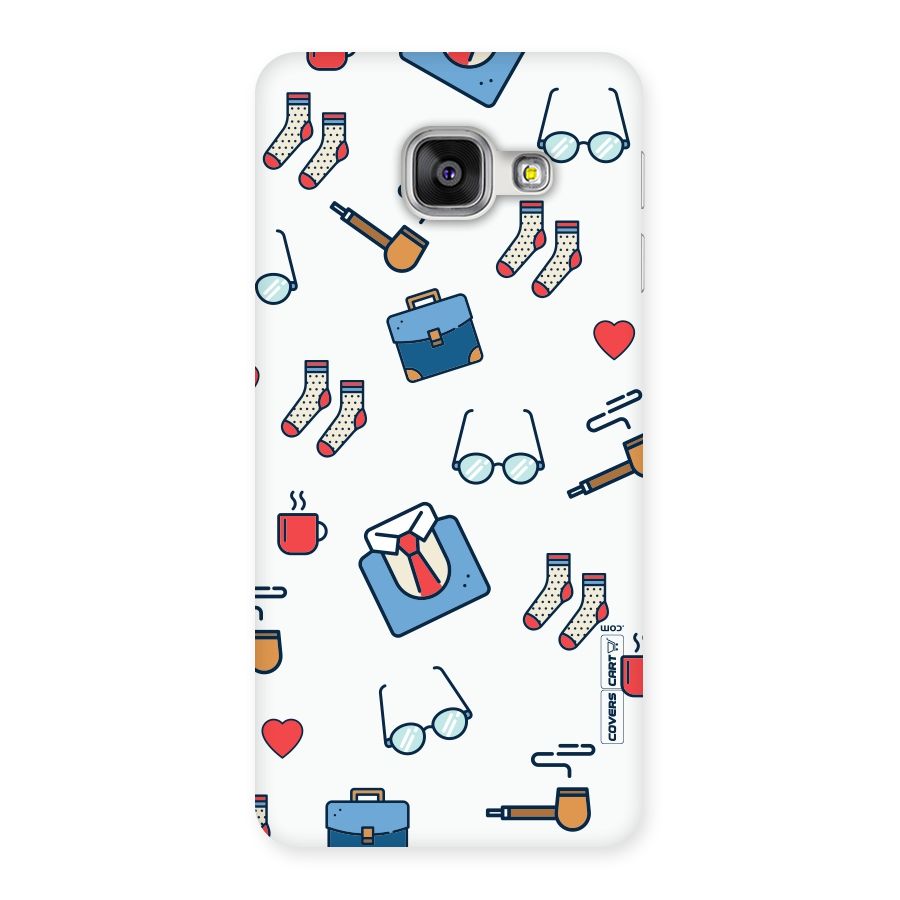 Shirt Spectacles Pattern Back Case for Galaxy A3 2016