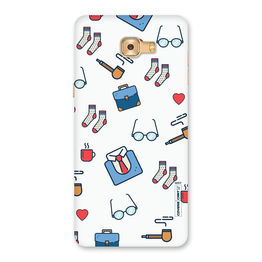 Shirt Spectacles Pattern Back Case for Galaxy C9 Pro