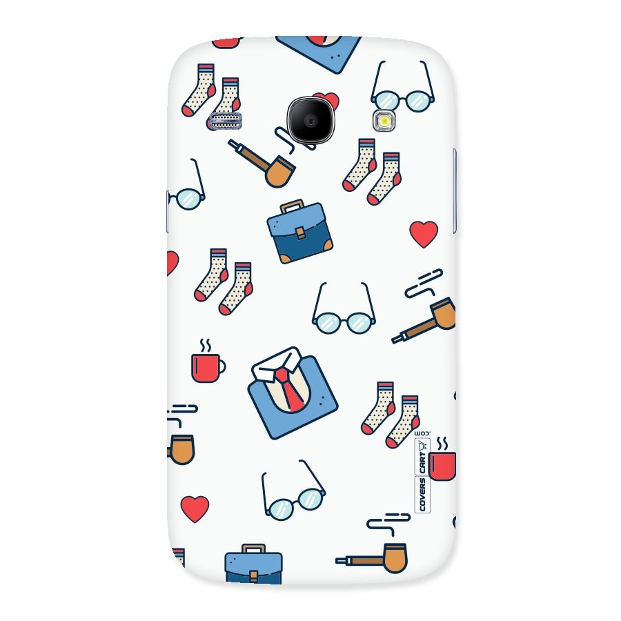 Shirt Spectacles Pattern Back Case for Galaxy Core