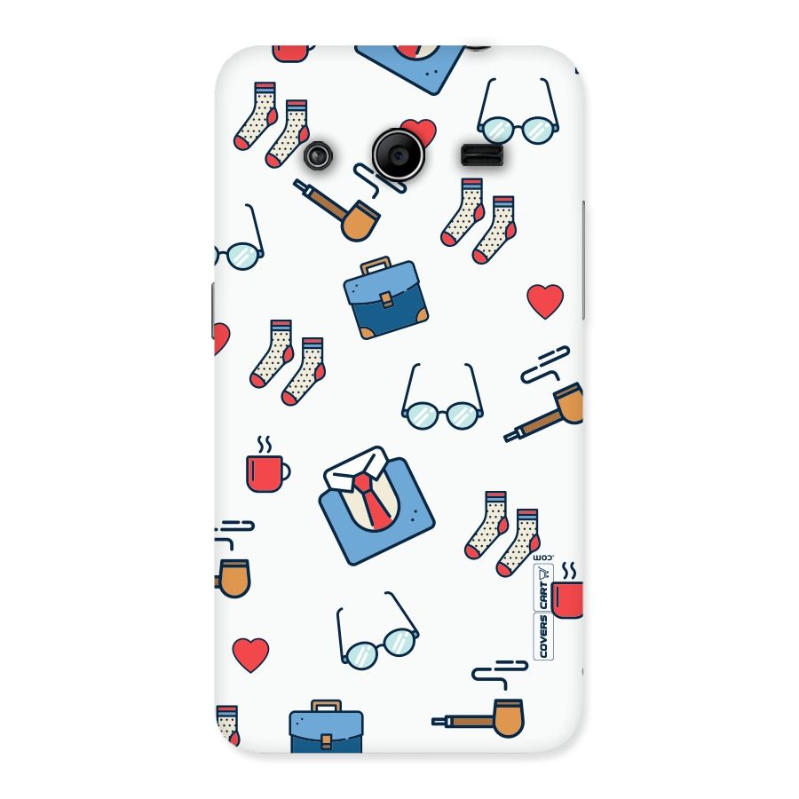 Shirt Spectacles Pattern Back Case for Galaxy Core 2