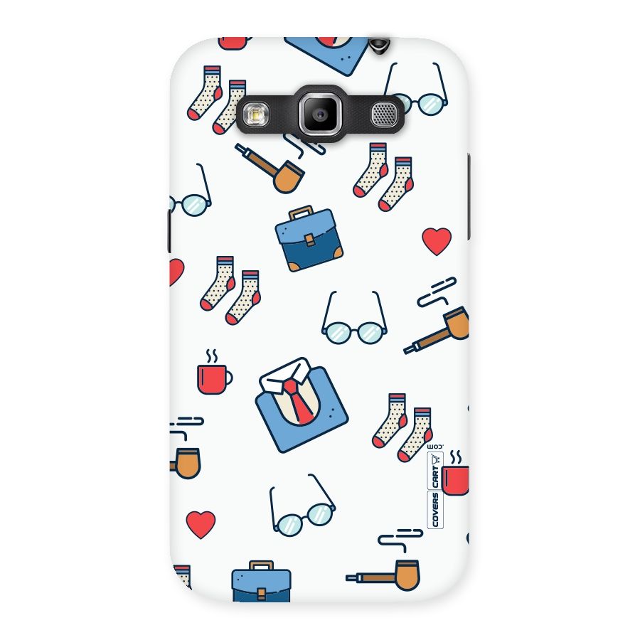 Shirt Spectacles Pattern Back Case for Galaxy Grand Quattro