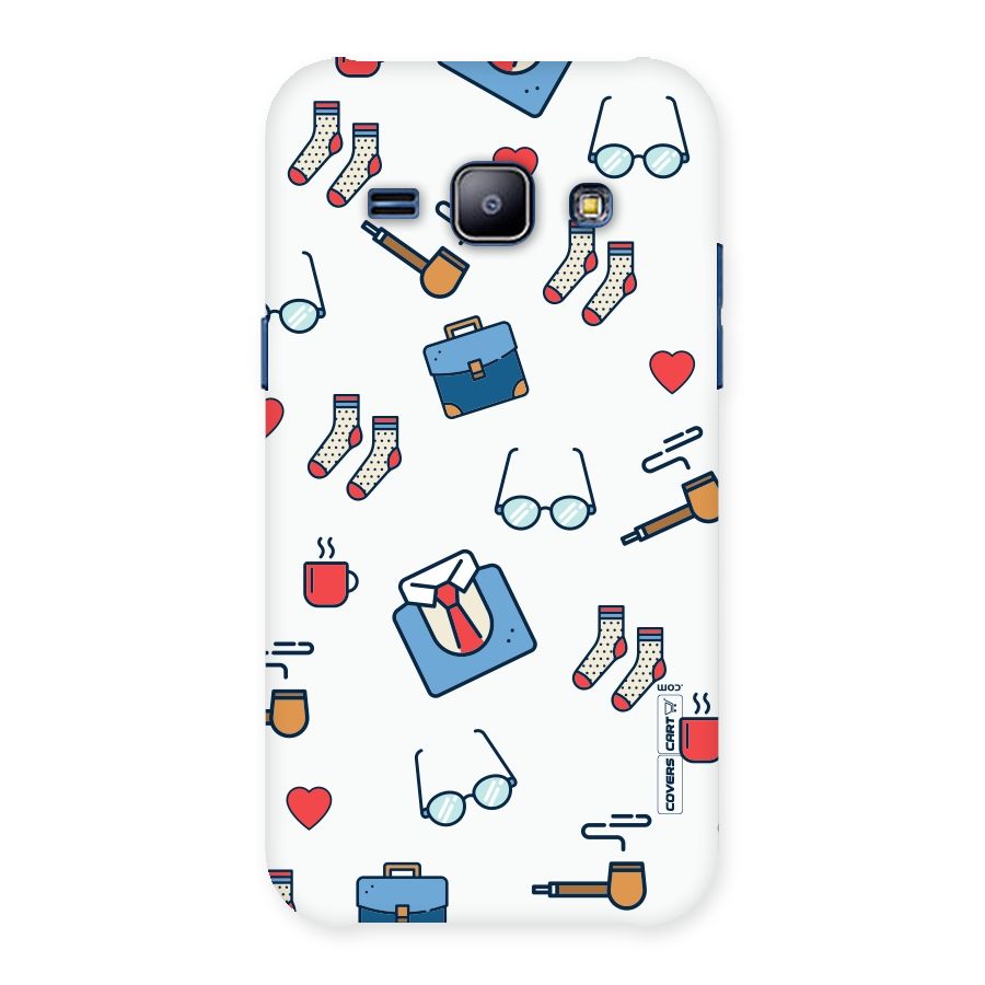 Shirt Spectacles Pattern Back Case for Galaxy J1