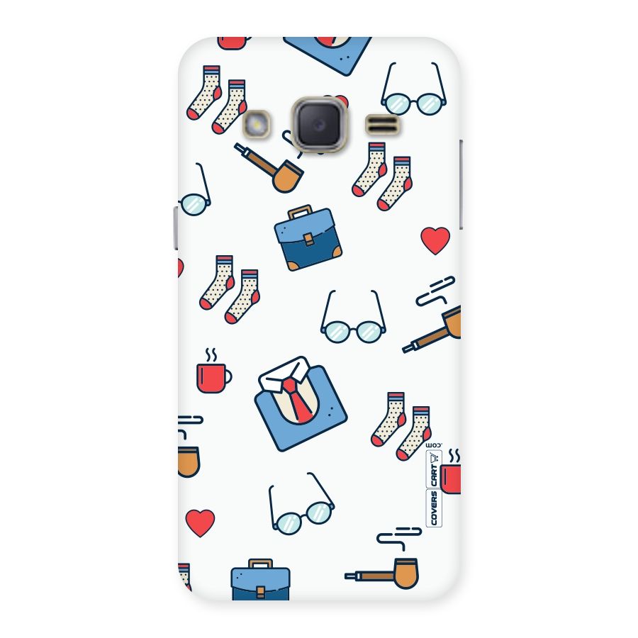 Shirt Spectacles Pattern Back Case for Galaxy J2