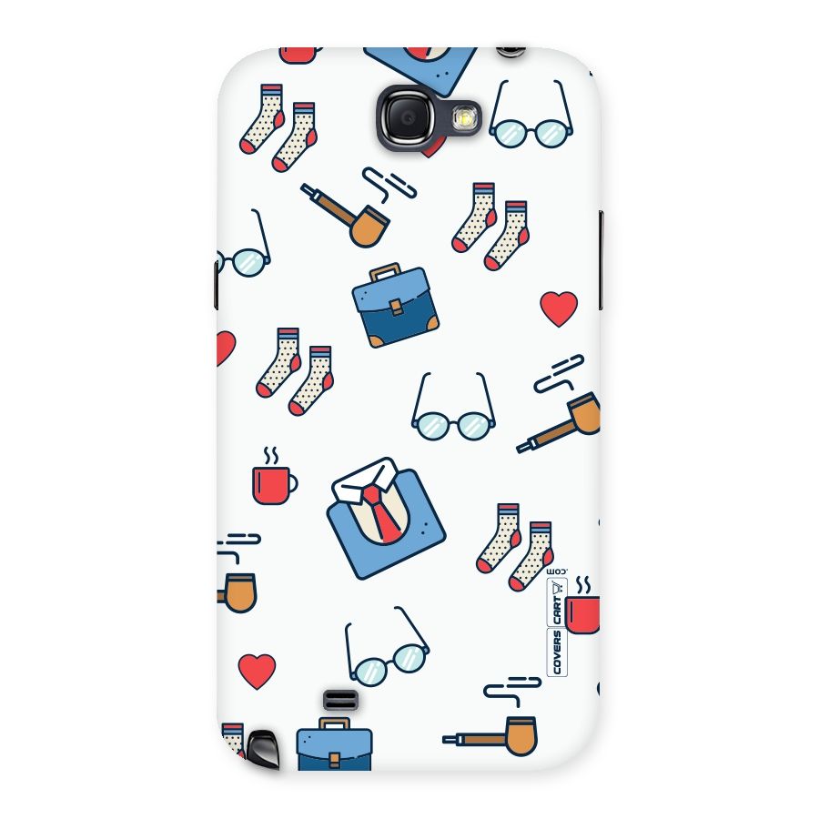Shirt Spectacles Pattern Back Case for Galaxy Note 2